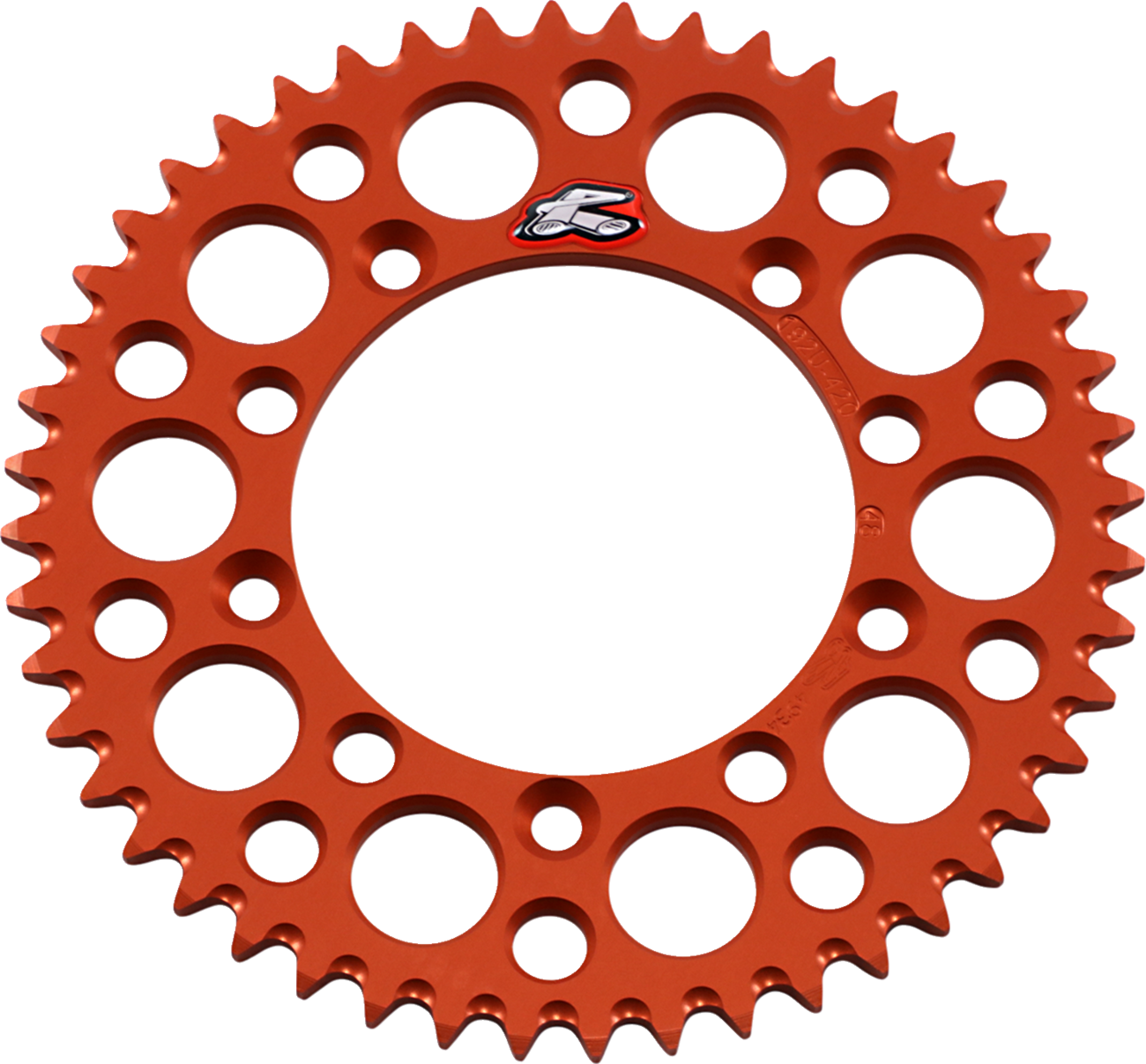 RENTHAL Rear Sprocket - Aluminum - 48 Tooth - Orange - Gas Gas/Husqvarna/KTM
