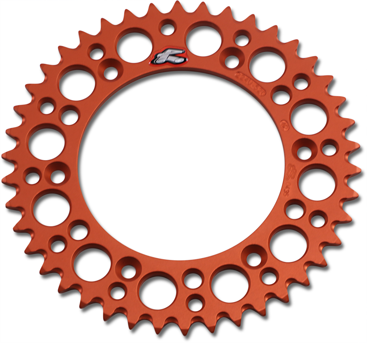 RENTHAL Rear Sprocket - Aluminum - 42 Tooth - Orange - Gas Gas/Husqvarna/Husaberg/KTM