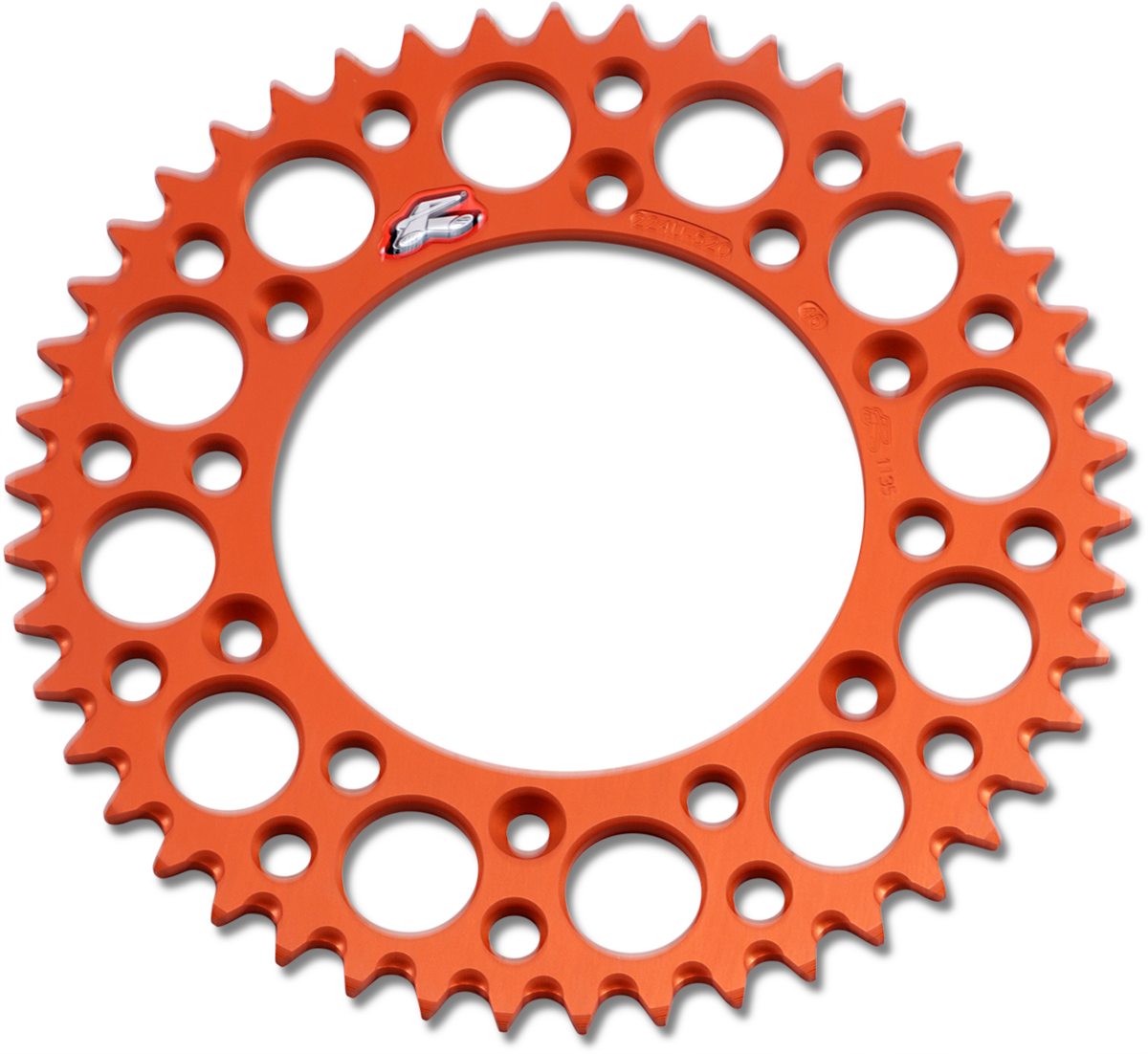 RENTHAL Rear Sprocket - Aluminum - 46 Tooth - Orange - Gas Gas/Husqvarna/Husaberg/KTM
