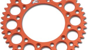 RENTHAL Rear Sprocket - Aluminum - 48 Tooth - Orange - Gas Gas/Husqvarna/Husaberg/KTM