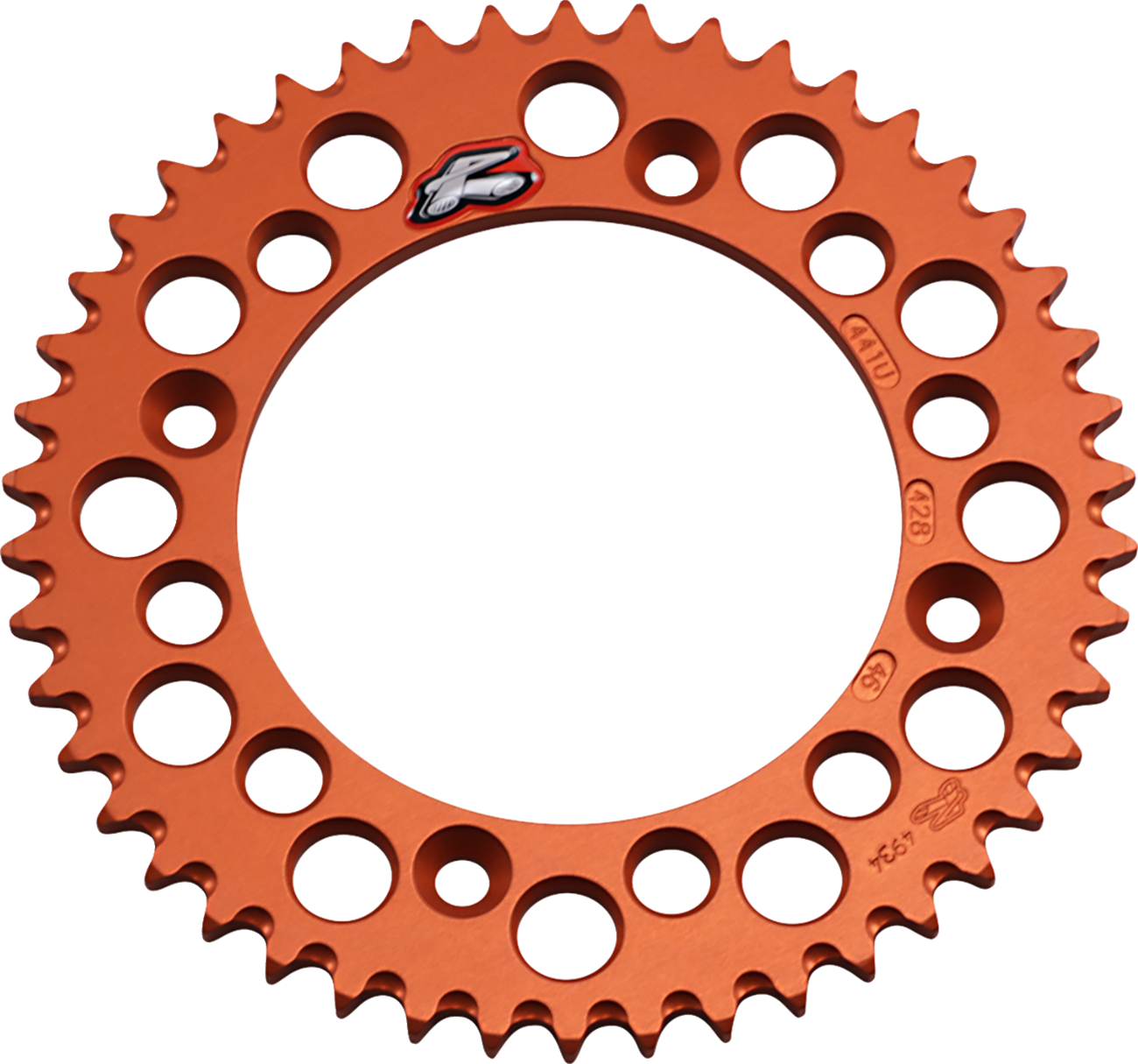 RENTHAL Rear Sprocket - Aluminum - 46 Tooth - Orange - Gas Gas/Husqvarna/KTM