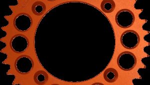 RENTHAL Rear Sprocket - Aluminum - 36 Tooth - Orange - Gas Gas/Husqvarna/KTM