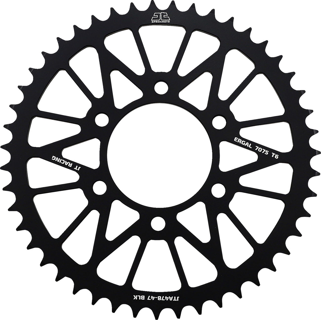 JT SPROCKETS Rear Sprocket - Kawasaki - Black - 47 Tooth