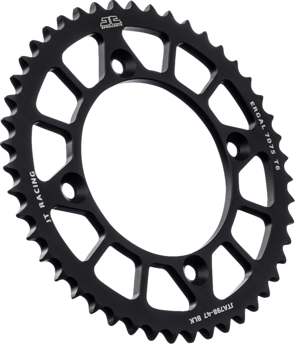 JT SPROCKETS Rear Sprocket - Black - 47 Tooth - Suzuki/Yamaha