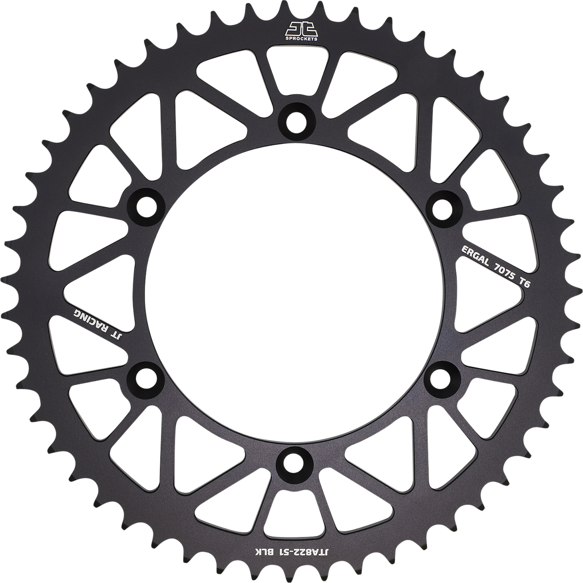 JT SPROCKETS Rear Sprocket - 520 - Black - 51 Tooth