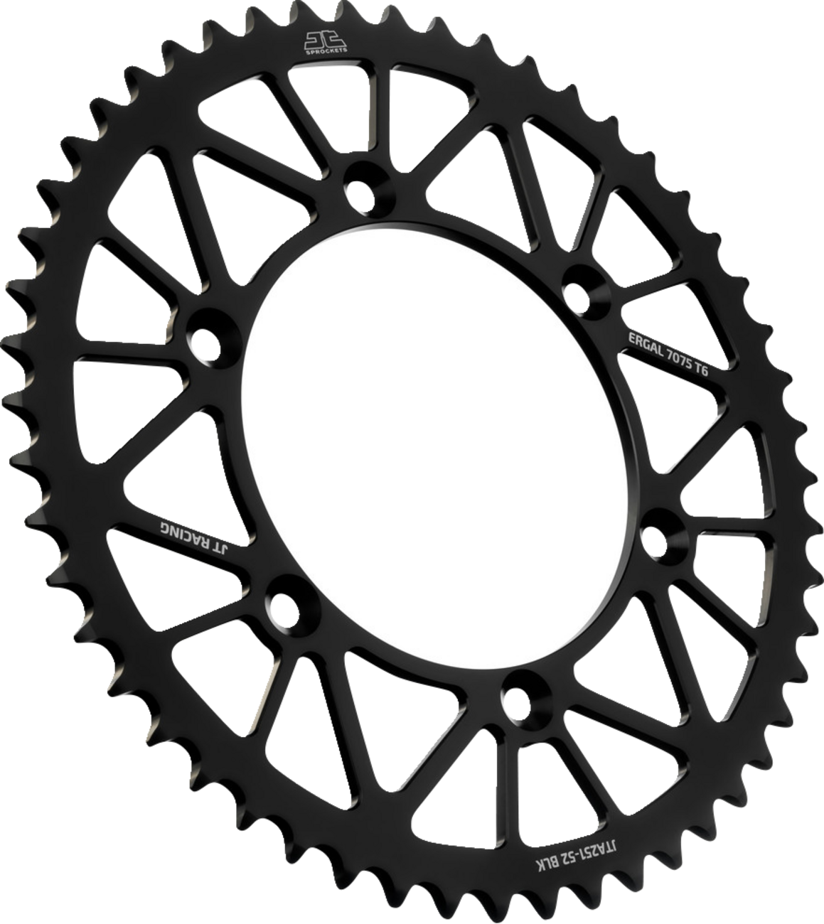 JT SPROCKETS Rear Sprocket - Black - 52 Tooth - Yamaha