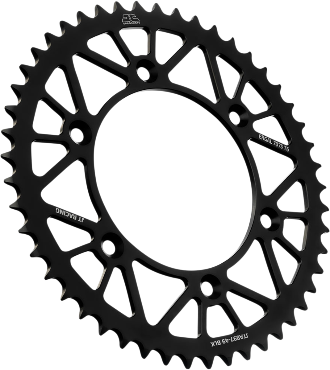 JT SPROCKETS Rear Sprocket - Black - 49-Tooth