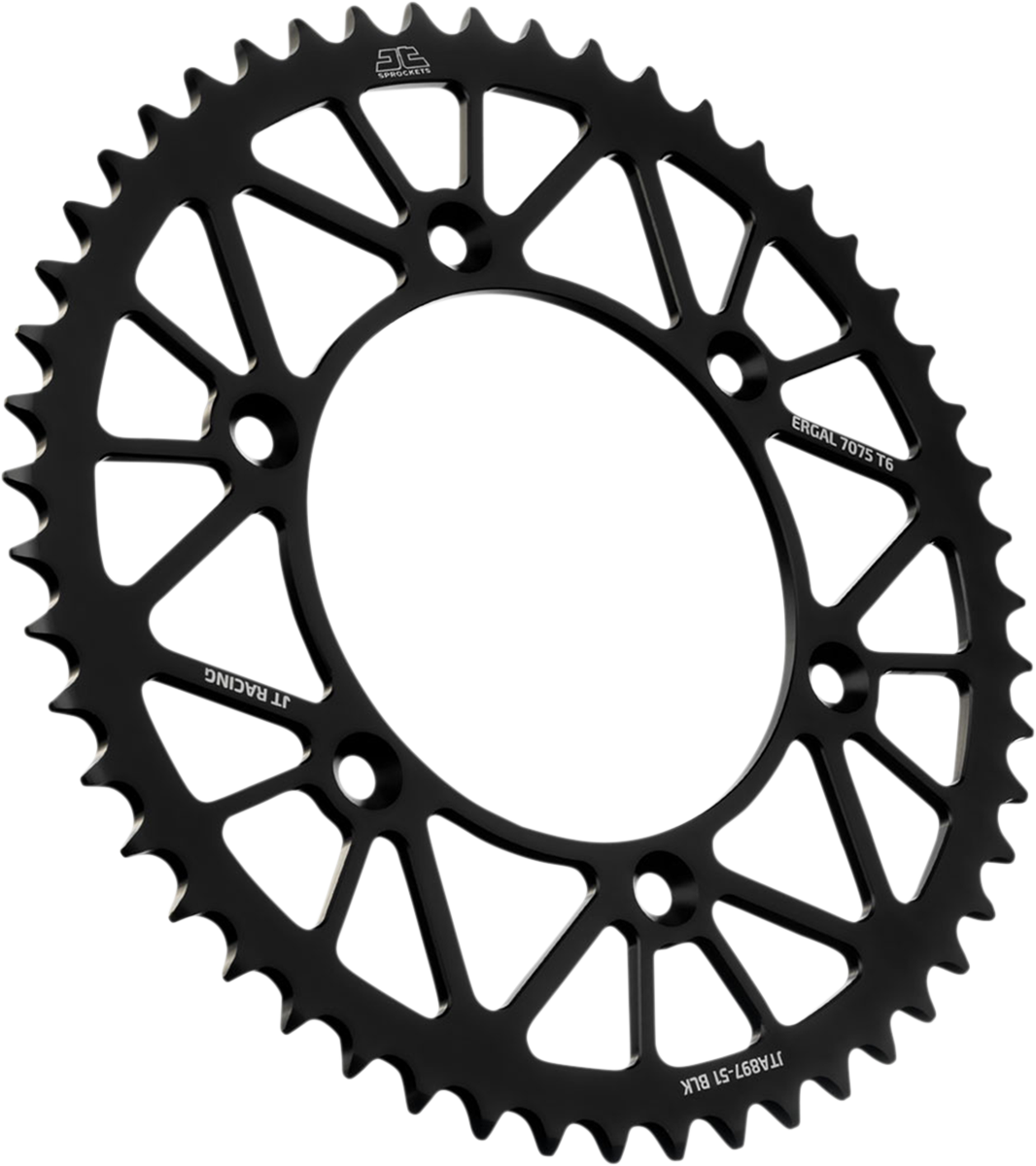 JT SPROCKETS Rear Sprocket - Black - 51-Tooth