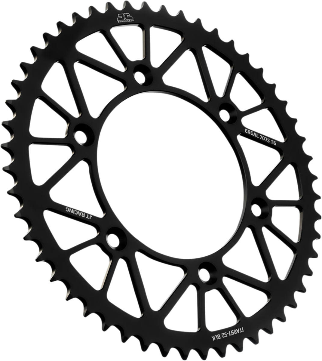JT SPROCKETS Rear Sprocket - Black - 52-Tooth