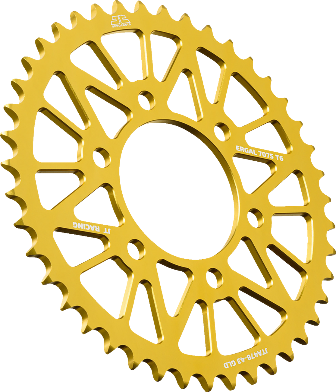JT SPROCKETS Rear Sprocket - Aluminum - 43 Tooth - Gold - Kawasaki