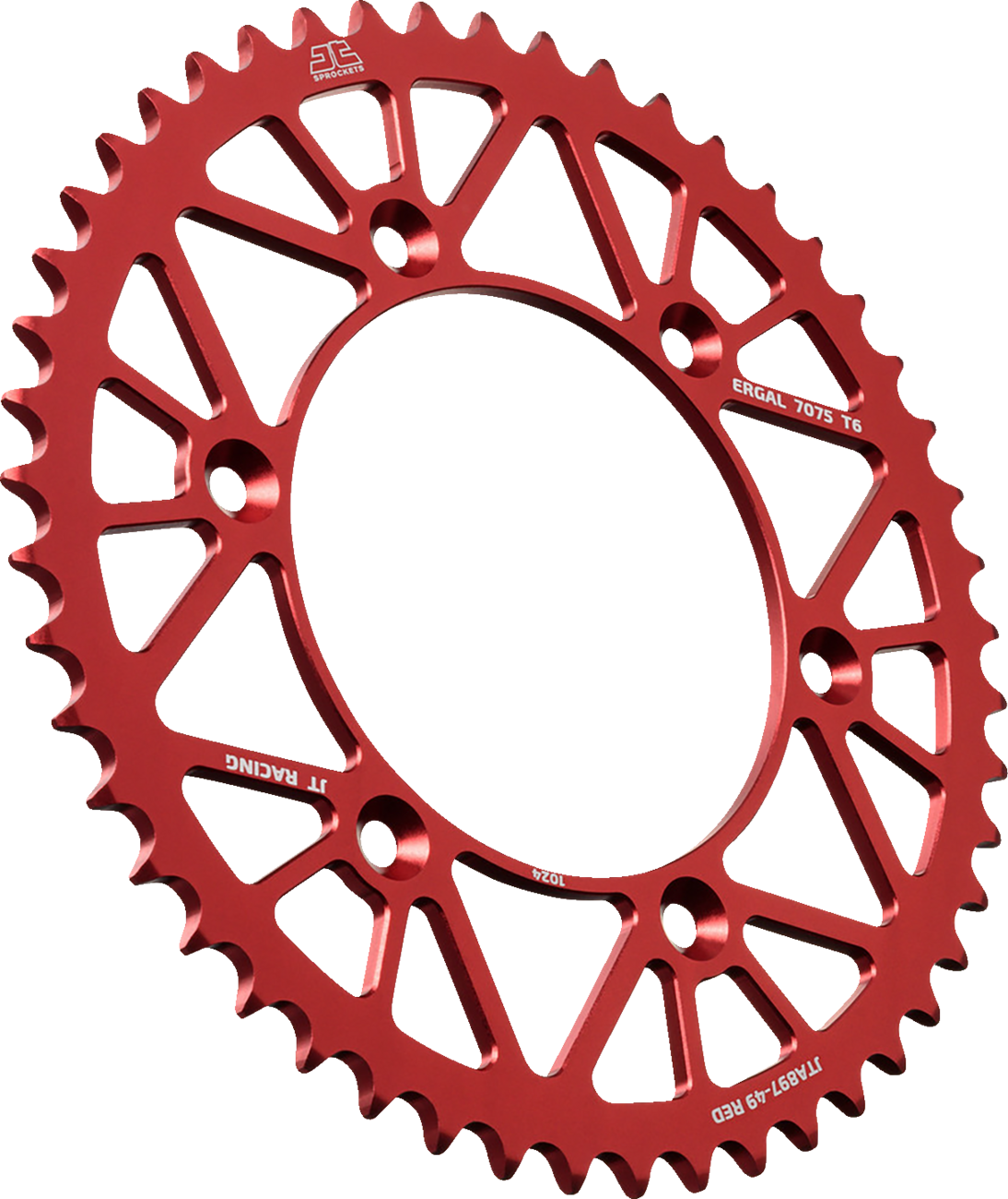 JT SPROCKETS Rear Sprocket - Aluminum - 49 Tooth - Red - Gas Gas/Husqvarna/Husaberg/KTM
