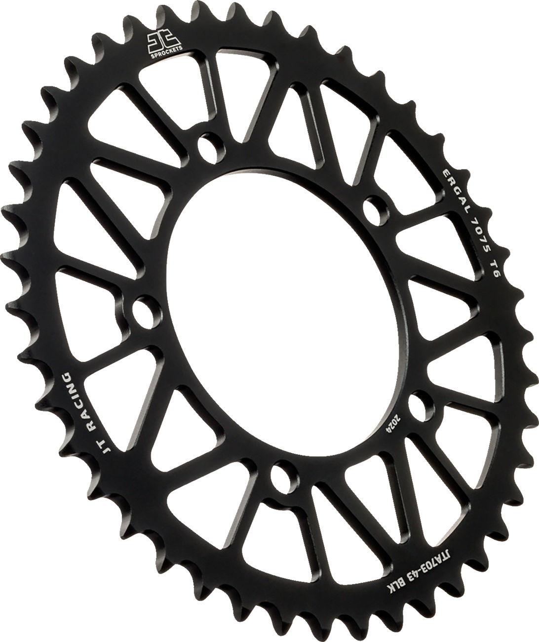 JT SPROCKETS Rear Sprocket - Aluminum - 43 Tooth - Black - Aprilia