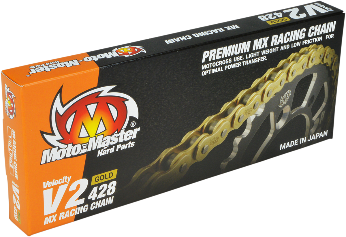 MOTO-MASTER V2 428 - Drive Chain - 130 Links - Gold