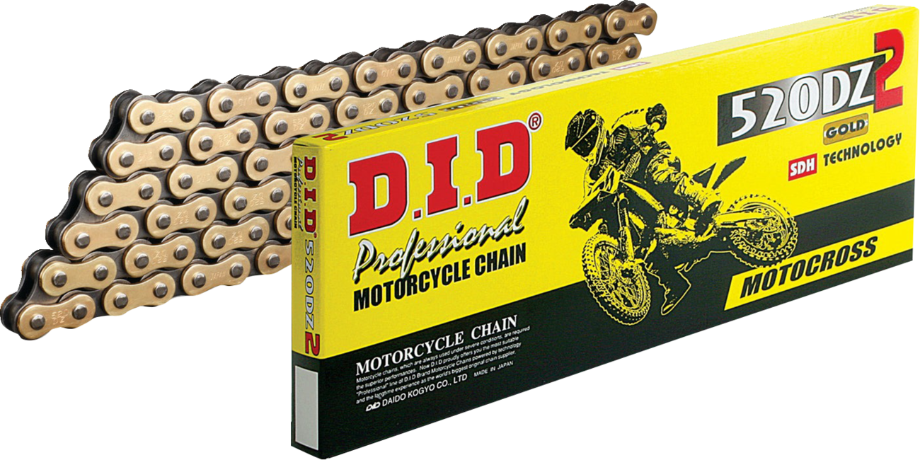 DID 520 DZ2 - Drive Chain - 110 Links - Gold and Black