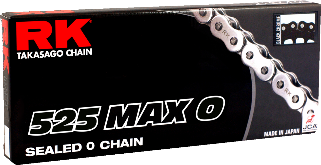 RK 525 Max O - Drive Chain - 130 Links - Black/Chrome
