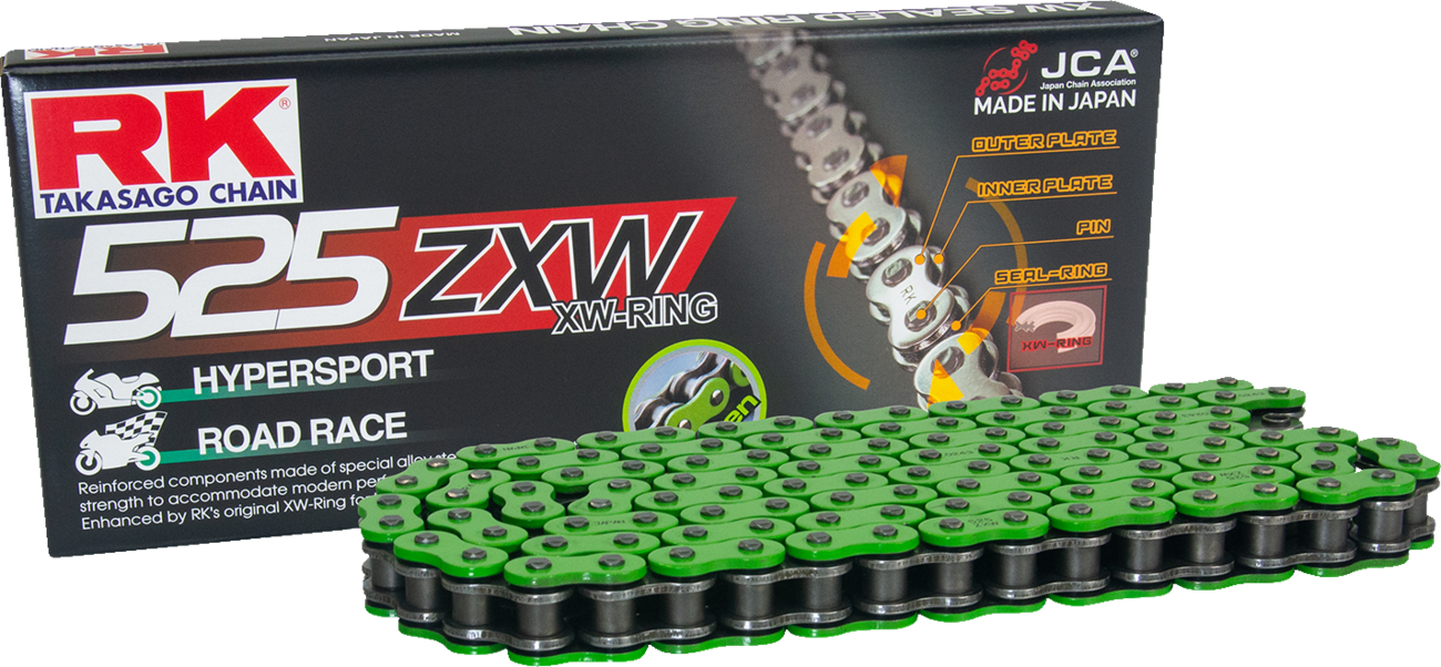 RK 525 ZXW - Drive Chain - 150 Links - Green