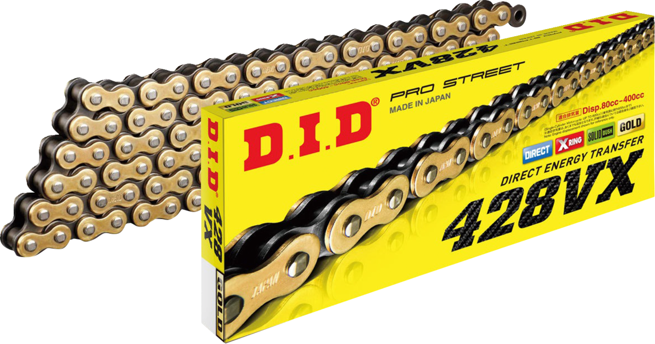 DID 428 VX - Drive Chain - 130 Links - Gold and Black