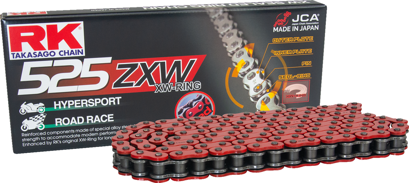 RK 525 ZXW - Connecting Link - Rivet - Red