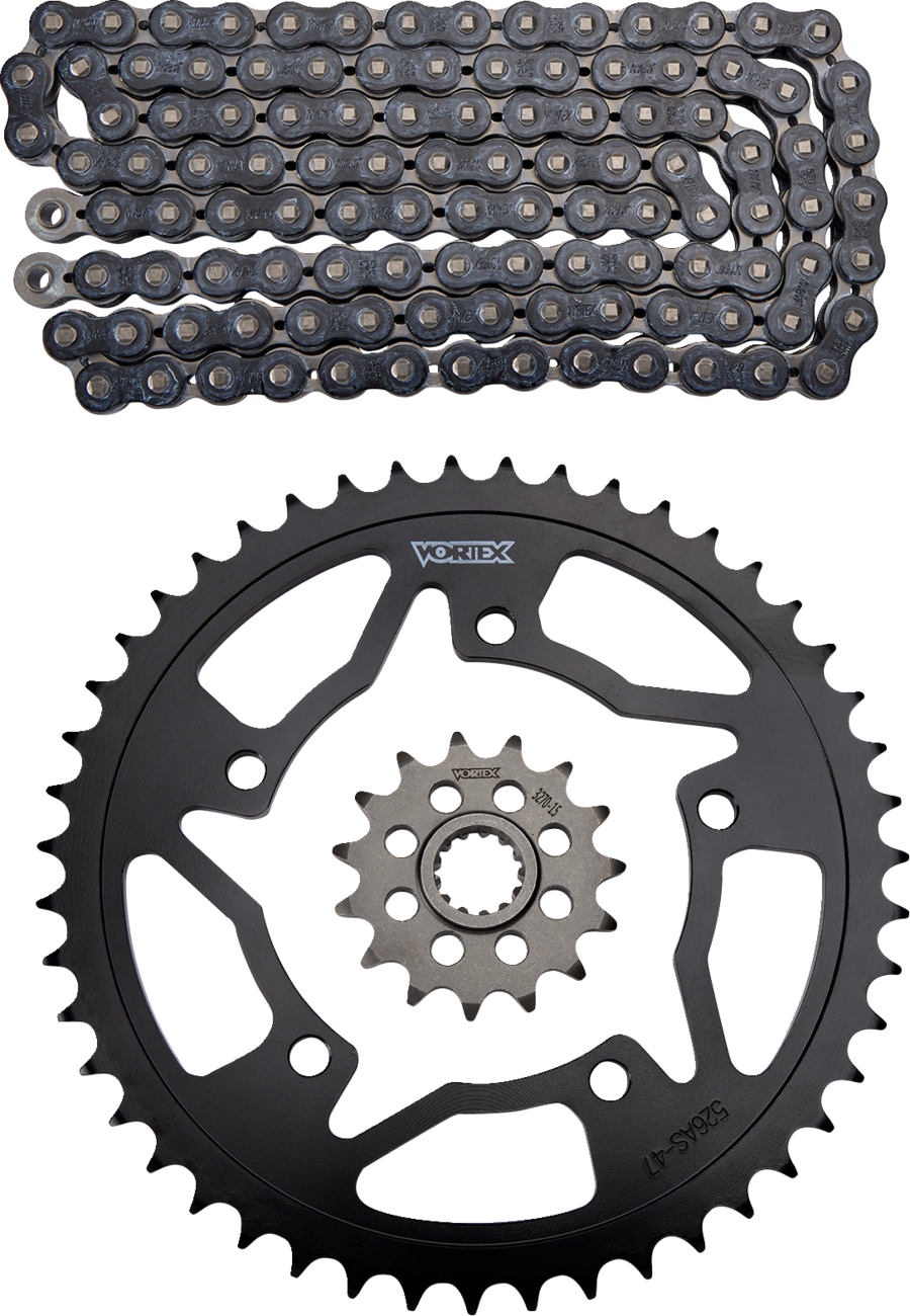 RK Chain and Sprocket Kit - OEM Replacement - Natural - Triumph 675 Street Triple '07-'16 - Image 2