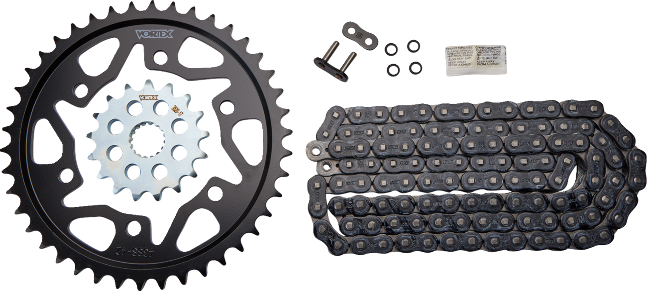 RK Chain and Sprocket Kit - Quick Acceleration - Natural - Aprilia RSV-4 APRC - Image 2
