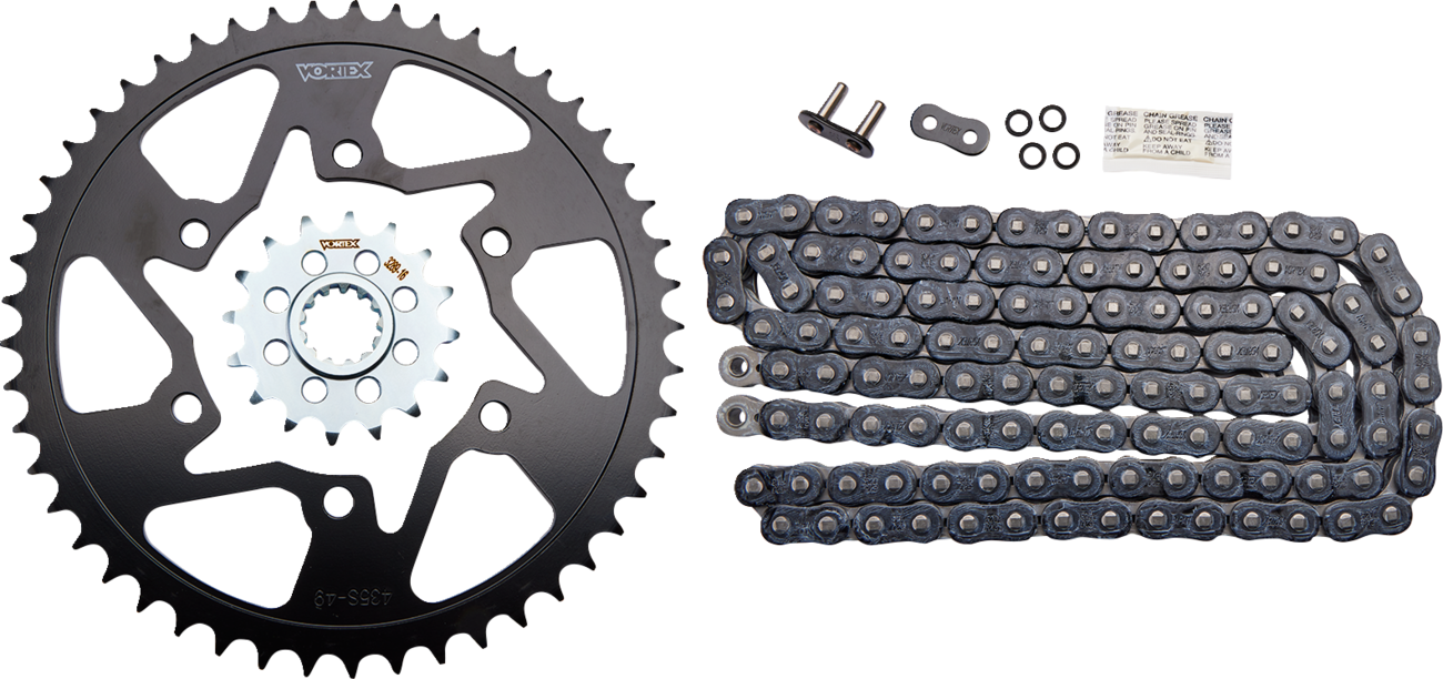 VORTEX Steel Chain Kit - Black - Yamaha - YZF-R1 - '09-'14