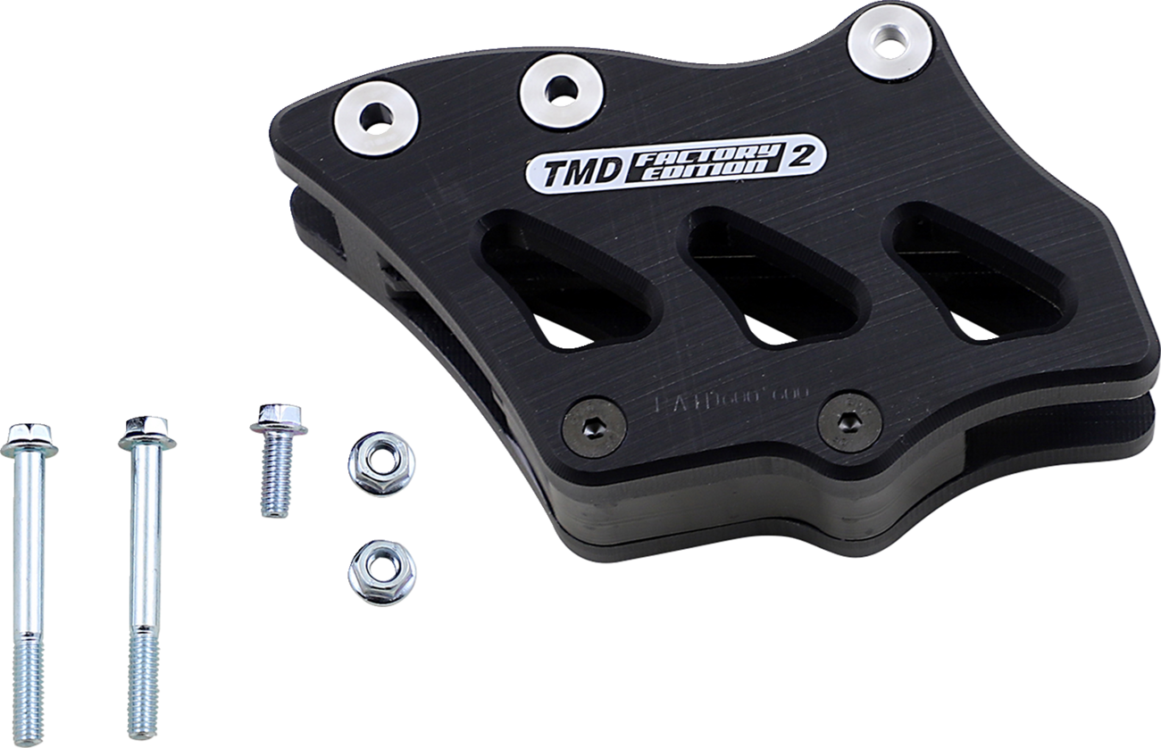 T.M. DESIGNWORKS Chain Guide - Black - Suzuki/Kawasaki