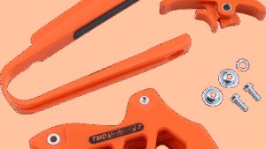 T.M. DESIGNWORKS Chain Guide/Slider - KTM/Husaberg - Orange