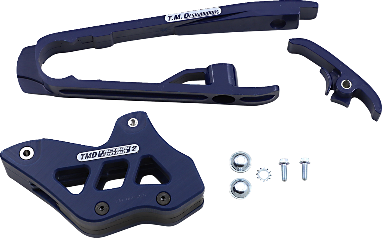 T.M. DESIGNWORKS Chain Guide/Slider - KTM/Husqvarna/Gas Gas - Blue