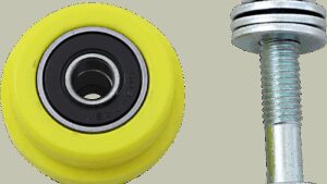 T.M. DESIGNWORKS Chain Roller - Yellow - Suzuki/TM/Yamaha