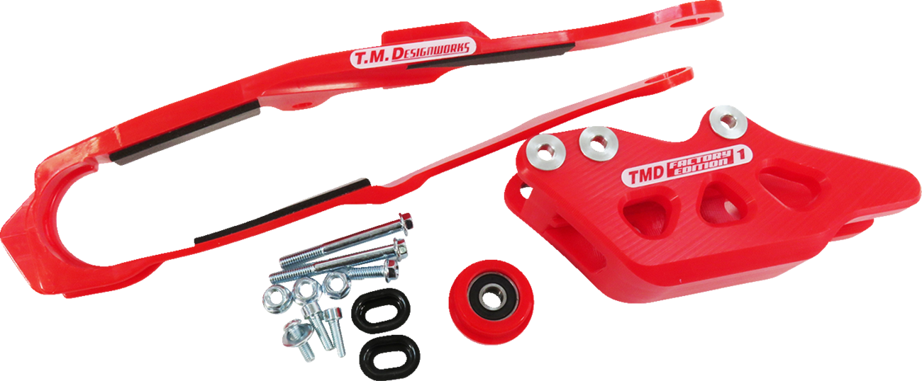 T.M. DESIGNWORKS Chain Guide/Slider - Red - Honda