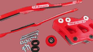 T.M. DESIGNWORKS Chain Guide/Slider - Red - Honda