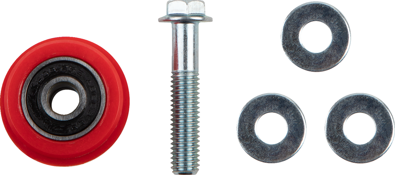 T.M. DESIGNWORKS Chain Roller - TRX450R - Red