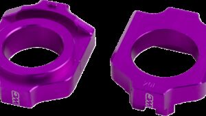 WORKS CONNECTION Elite Axle Block Kit - Purple - Honda