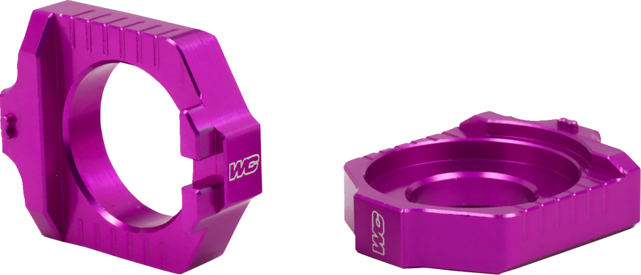 WORKS CONNECTION Elite Axle Block Kit - Purple - Gas Gas/Husqvarna/KTM
