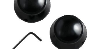 DRAG SPECIALTIES Swingarm Pivot Bolt Cover - Gloss Black