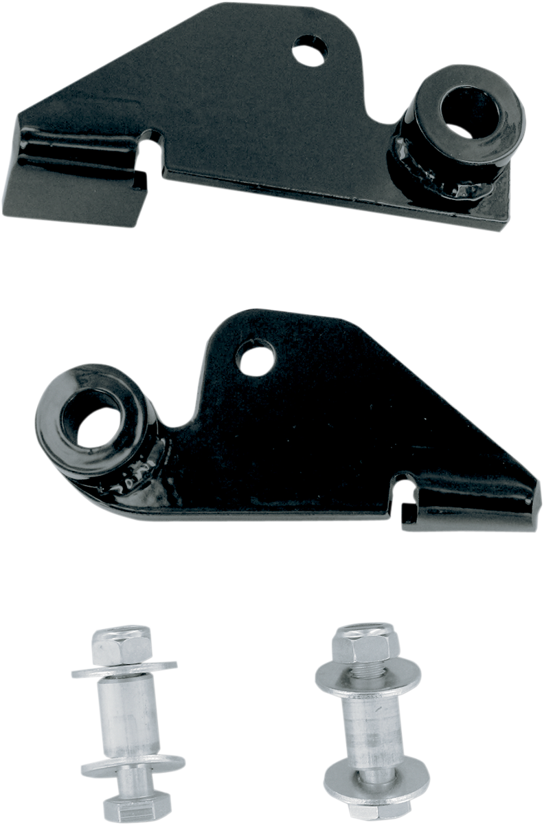 BARON Shock Drop Bracket Lowering Kit - Rear - Lowers 1.50" - Black