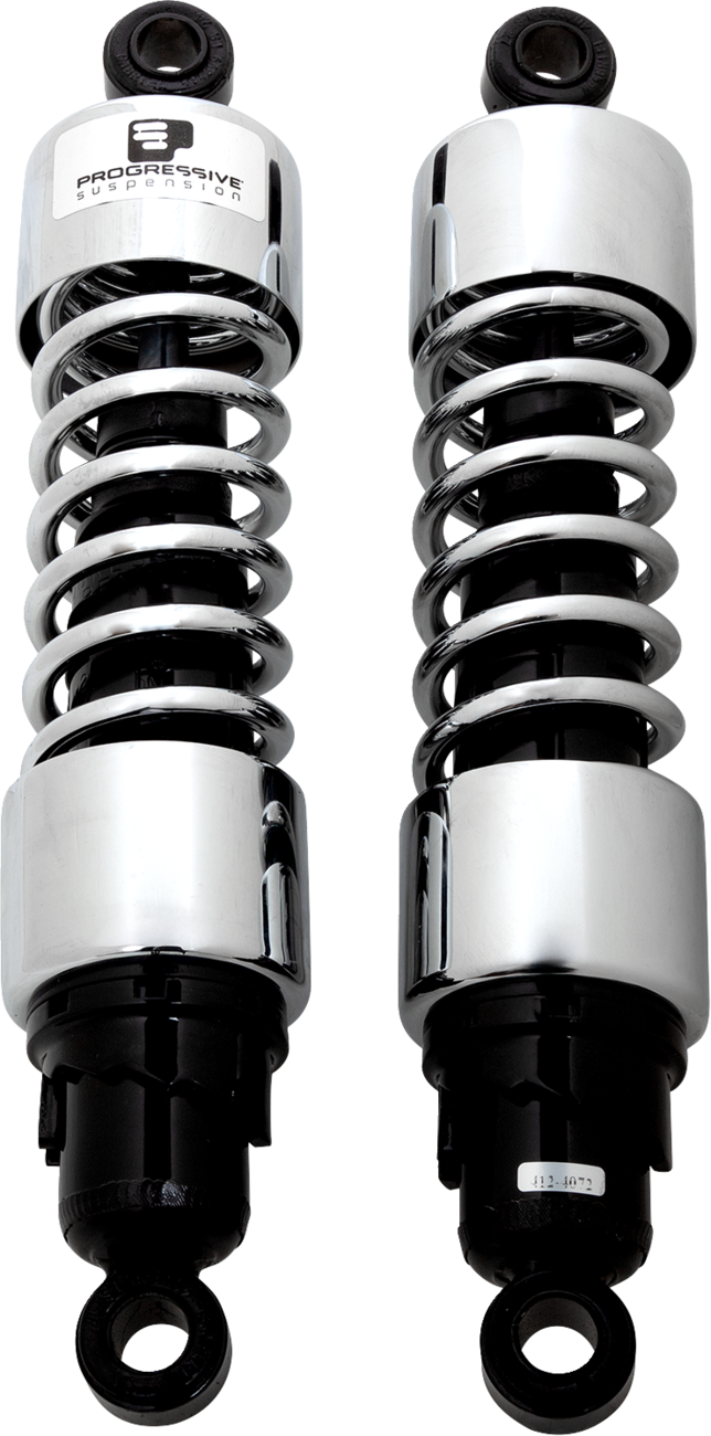 PROGRESSIVE SUSPENSION 412 Series Shock - 13" - Standard - Chrome - FLH/T