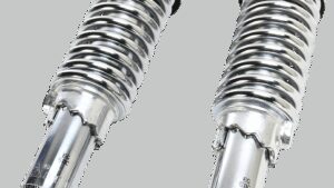 EMGO Custom Shorty Shocks with Shroud - Chrome Body/Chrome Spring Finish - Eye Lowering