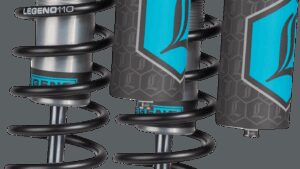 LEGEND SUSPENSION REVO ARC Piggyback Shocks - 14" - Standard - Clear - '99-'17 Dyna