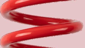 MOOSE OFFROAD Shock Spring - 64/66 mm OD - 57.5 n/mm - Red