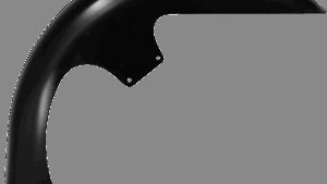 KLOCK WERKS Level Front Fender Kit - For Raked Frames - Black - Steel - 26"