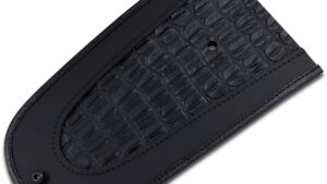 DRAG SPECIALTIES SEATS Fender Skin - Embossed Faux Gator Leather Center