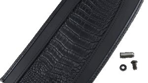 DRAG SPECIALTIES SEATS Fender Skin - Embossed Faux Gator Leather Center