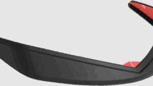 SHOW CHROME Fender Tip Accent - Front - Black