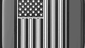 FIGURATI DESIGNS Antenna Cover - Right Rear Fender - Contrast Cut American Flag - Black