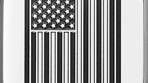 FIGURATI DESIGNS Antenna Cover - Right Rear Fender - Contrast Cut American Flag - Chrome