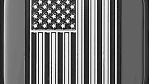 FIGURATI DESIGNS Antenna Cover - Left Rear Fender - Contrast Cut American Flag - Black