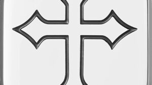 FIGURATI DESIGNS Antenna Cover - Left Rear Fender - Cross - Chrome