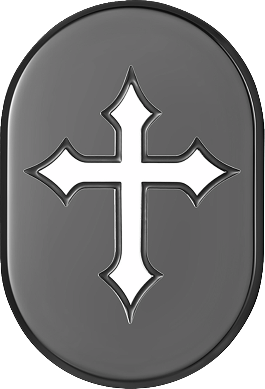 FIGURATI DESIGNS Antenna Cover - Left Rear Fender - Cross - Black