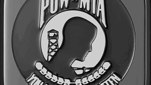 FIGURATI DESIGNS Antenna Cover - Right Rear Fender - POW-MIA - Black